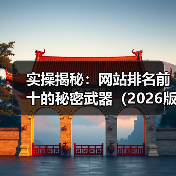 实操揭秘：网站排名前十的秘密武器（2026版）（图1）