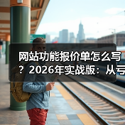 网站功能报价单怎么写？2026年实战版：从亏钱到溢价300%的报价心法（图2）