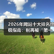 2026年网站十大排名终极指南：别再被“第一”忽悠了！（图3）