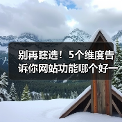 别再瞎选！5个维度告诉你网站功能哪个好一点（图3）